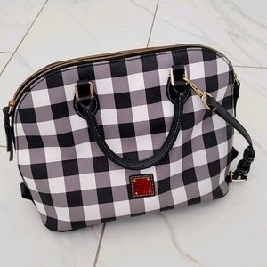 Dooney & bourke buffalo check satchel handbag